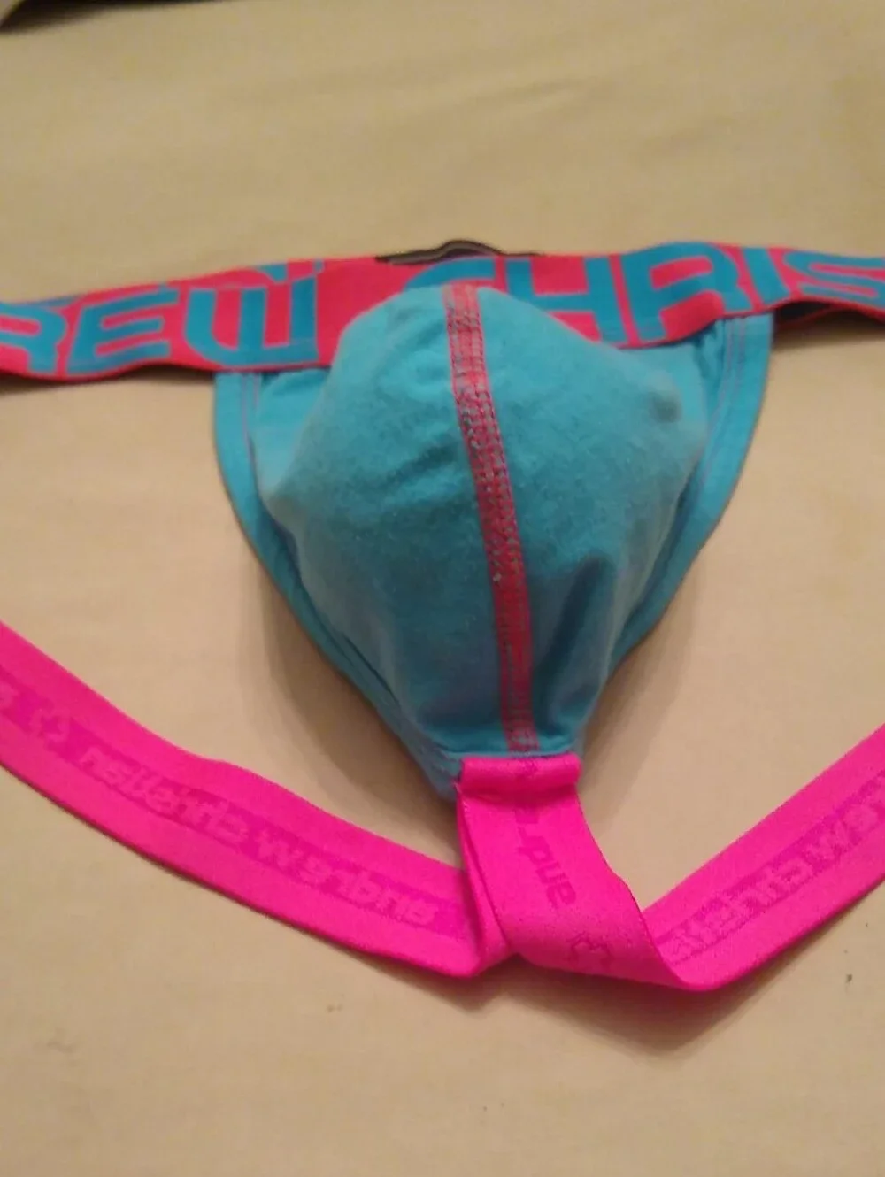 Andrew Christian Turquoise & Hot Pink Jockstrap